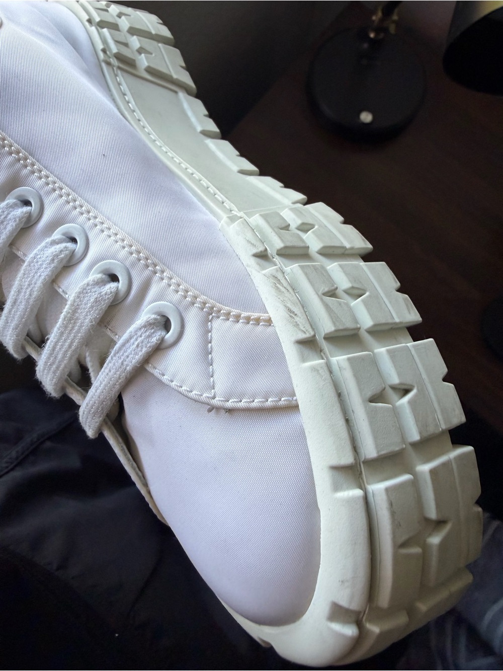 Authentic Prada White Chunky Sole Shoes - Picture 8 of 11